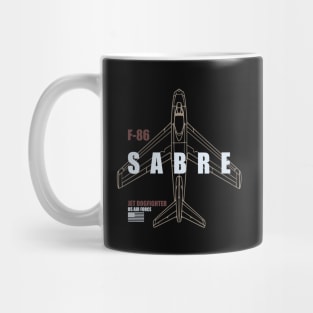 F-86 Sabre (Front & Back logo) Mug